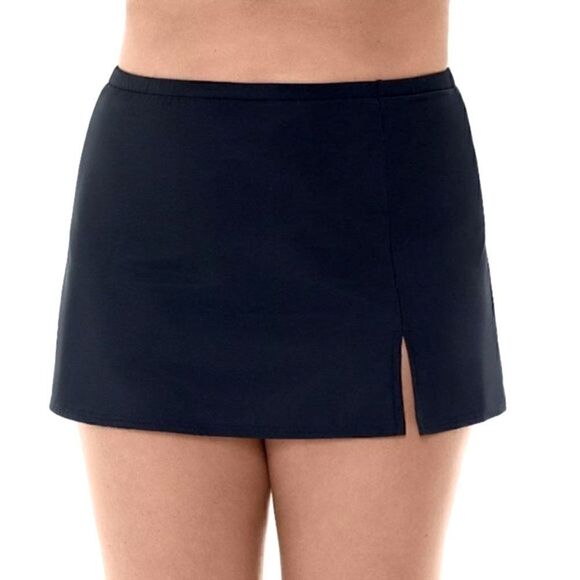 SWIM SOLUTIONS Plus Size Swim Skirt swimsuit black size 22W New - Picture 2 of 8